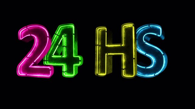 Neon 24 HS Text On Alpha Loop
