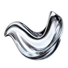 Shiny silver liquid swirl