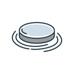 Ripples in water. Circular ripples radiating from a round object, symbolizing tranquility and peace.