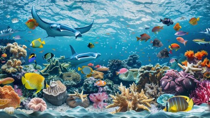 Fototapeta premium Vibrant Underwater Paradise
