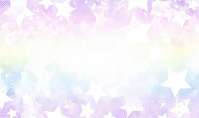 Abstract pastel background with white stars and a soft, dreamy feel.