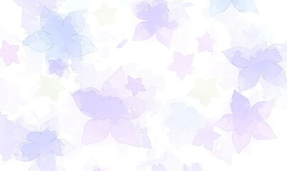 A soft watercolor pattern featuring delicate flowers in pastel shades.