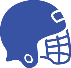 Football helmet clip art design on plain white transparent isolated background for card, shirt, hoodie, sweatshirt, apparel, card, tag, mug, icon, poster or badge
