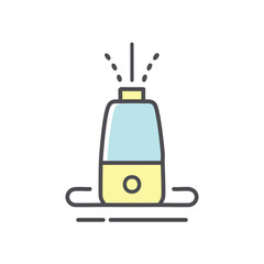 Humidifier icon. Cool mist humidifier icon.  Ideal for homes and offices.