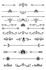 Elegant divider ornaments vector illustration featuring intricate designs perfect for borders, invitations, and decorative projects.