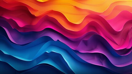 Obraz premium Abstract Colorful Wavy Pattern with Gradient Shades