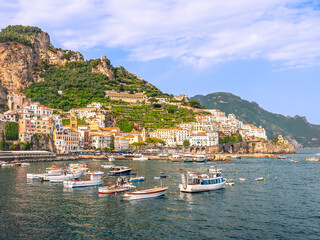 Amalfi town at famous Amalfi Coast, Italy
