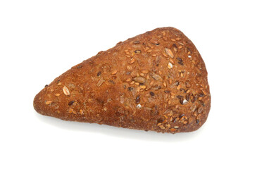 Stack grain bread isolated on white background