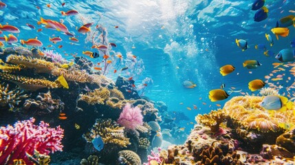 Vibrant Underwater Paradise: A Colorful Reef Filled with Life