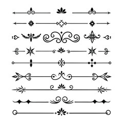 Elegant divider ornaments vector illustration featuring intricate designs perfect for borders, invitations, and decorative projects.