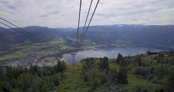 View from the Voss Gondol cable car, Vossevangen, Norway