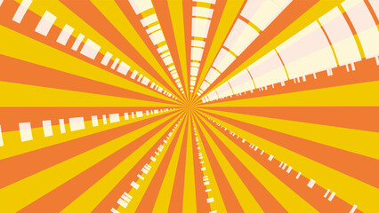 abstract yellow sunburst pattern, shining ray cartoon illustration suitable for background, wallpaper, presentation etc
