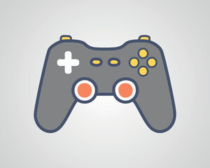 Minimalist Game Controller Icon | Flat Design Vector Illustration