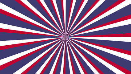 Fototapeta premium USA flag design with retro rays style. American Patriotic background with Sunburst Pattern good for United States of America Independence day background. 