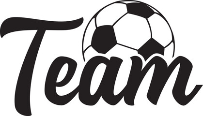 Obraz premium Team sports typography clip art design on plain white transparent isolated background for card, shirt, hoodie, sweatshirt, apparel, card, tag, mug, icon, poster or badge