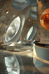 Fototapeta premium High-tech social gathering space