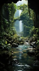 Tranquil jungle stream