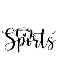 Sports typography clip art design on plain white transparent isolated background for card, shirt, hoodie, sweatshirt, apparel, card, tag, mug, icon, poster or badge