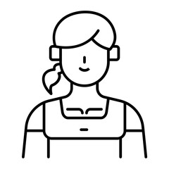 female wrestler outline icon