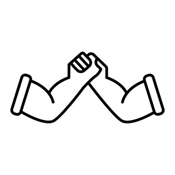 recommend clip art: arm wrestling outline icon
