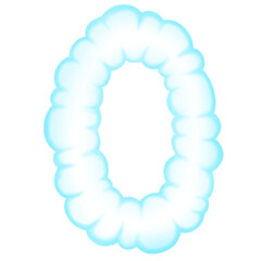 Obraz premium Cloud alphabet, Artificial letters sky fluffy