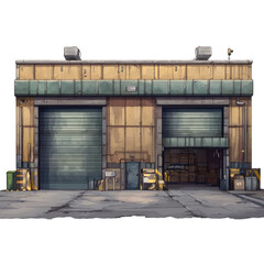 Fototapeta premium Steel industrial warehouse