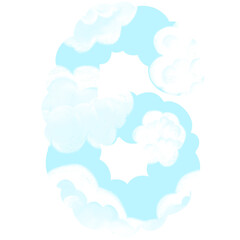 Cloud alphabet, Artificial letters sky fluffy