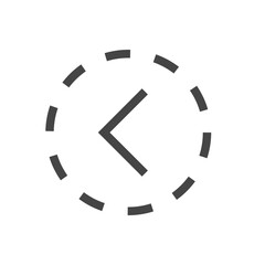 Arrow icon dash line style medium stroke