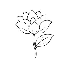 Obraz premium Elegant Camellia Silhouette Vector Illustration for Designers