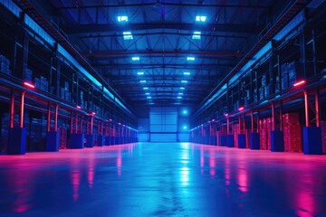 Collaborative Platform with Neon Blue and Navy Design