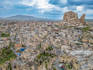 Uç Hisar castle in the Cappadocia valley offers a wonderful holiday with unique balloons at...