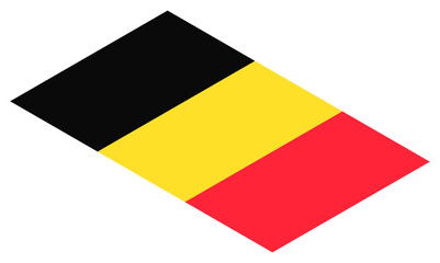 The national flag of Belgium. An illustration of the Belgium flag symbol.