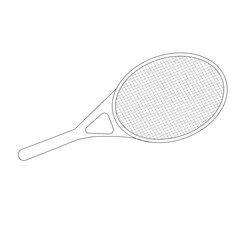 Tennis racket illustration. Sport club item or symbol.