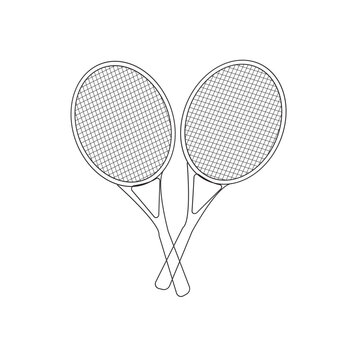 recommend clip art: Tennis racket illustration. Sport club item or symbol.