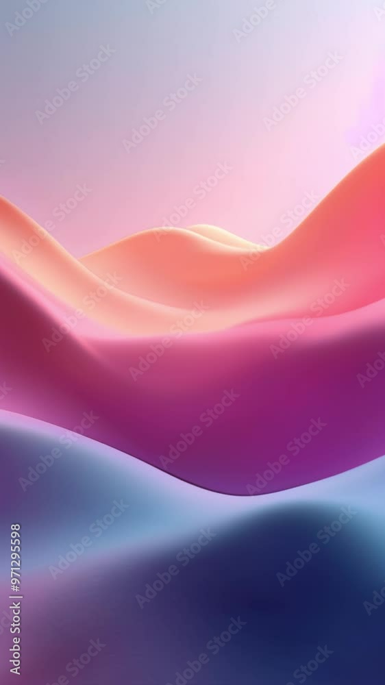 Aufkleber abstract flowing smooth fractal waves background