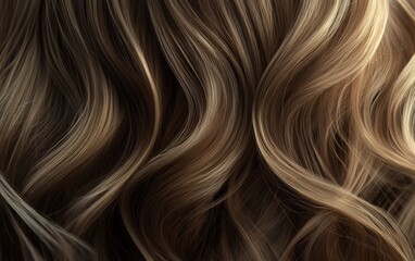 Naklejka premium Long and beauty woman hair texture background wallpaper. Wave and shiny well-groomed hair. 