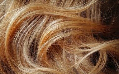 Naklejka premium Long and beauty woman hair texture background wallpaper. Wave and shiny well-groomed hair. 