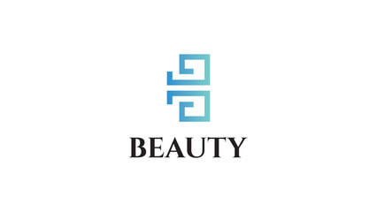 Fototapeta premium B beauty logo. Beauty logo design.