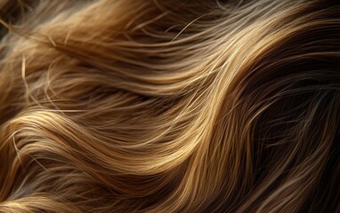 Naklejka premium Long and beauty woman hair texture background wallpaper. Wave and shiny well-groomed hair. 