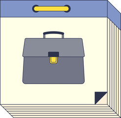 A calendar page with a briefcase icon, symbolizing work appointments or job experience scheduling.