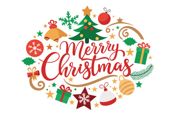 A Christmas-themed typography design.