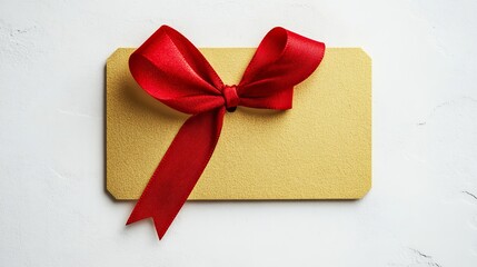 Stunning Red Ribbon and Gold Bow for Festive Decor