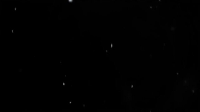 Winter Snow falling on black background