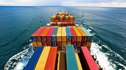 Cargo Ship on the Ocean