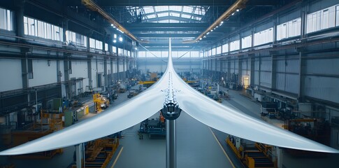 Obraz premium Wind Turbine Blade Manufacturing