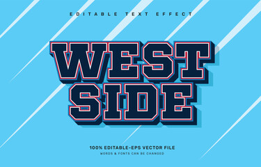 Obraz premium West side editable text effect template