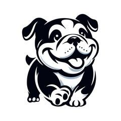 A cute dog vector art illustration.