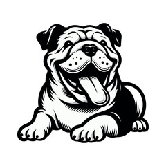 A Bul Dog vector art illustration. 