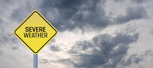 bad weather ahead sign	