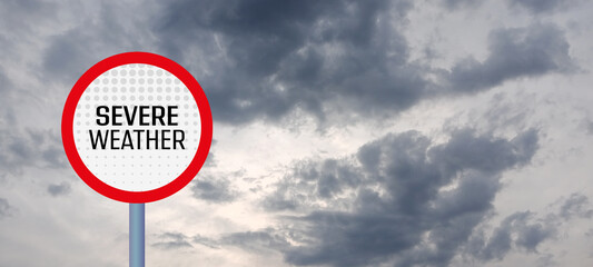bad weather ahead sign	
